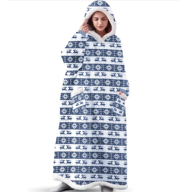 Blanket hooded pullover TV blanket pajamas sweater