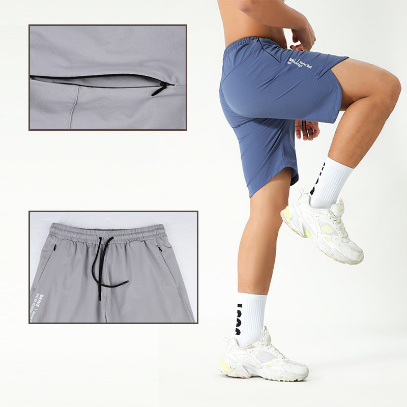 European and American men's shorts thin section loose sports fitness running pants casual outdoor quick-drying pants