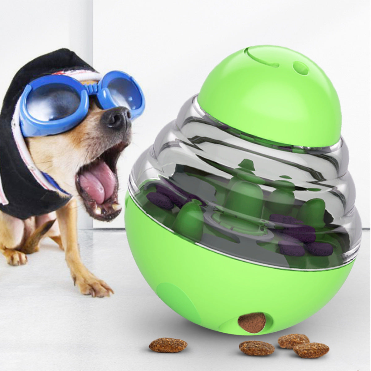 Food leaker tumbler ball balance car dog toy