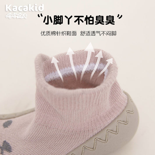 Non-slip children's soft-soled shoes baby indoor shoes outdoor rubber-soled children's shoes infant toddler shoes boat socks children's socks