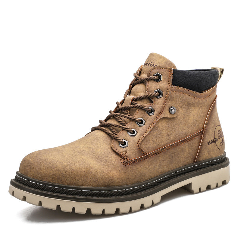 British cross-border fashion Martin boots men's leather boots casual tooling boots