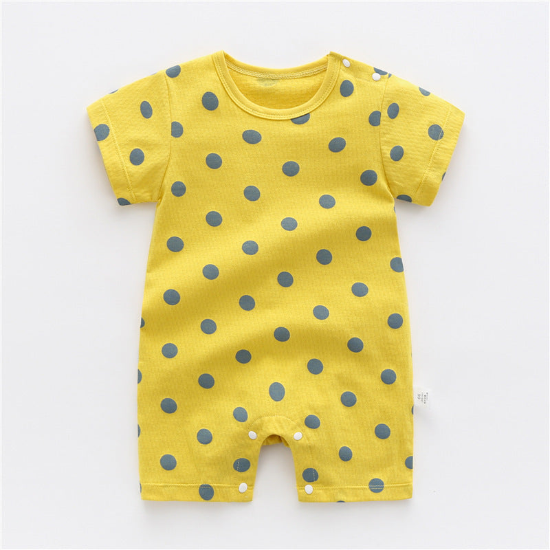 3-6 months baby one-piece female baby male summer short-sleeved romper newborn pajamas half-sleeved romper