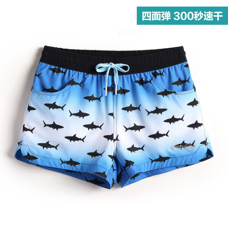 Seaside vacation couple beach pants tide men quick-drying loose large size boxer swimming trunks women beach swimming shorts