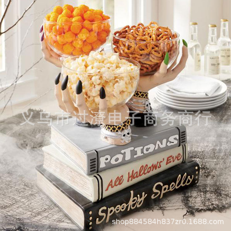 Witch Hands New Halloween Witch Hand Snack Bowl Rack Indoor Decoration Resin Crafts