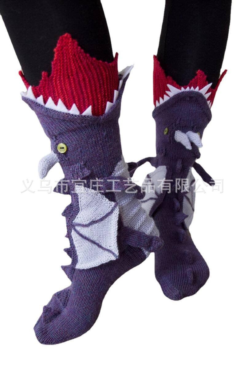 New Christmas socks ins trend socks crocodile Christmas socks