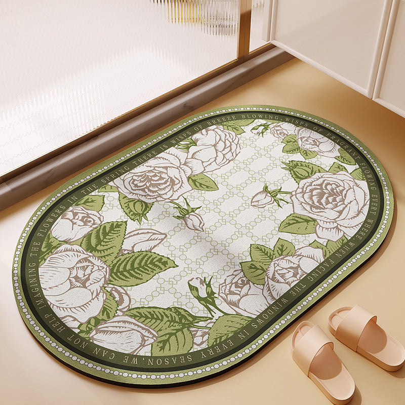 Bathroom diatom mud soft floor mat toilet non-slip mat bathroom door step foot pad water-absorbing quick-drying easy-to-clean carpet