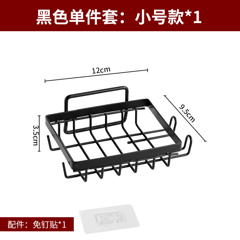 Cross-border new iron art punch-free bathroom rack soap rack household kitchen seasoning bottle storage rack