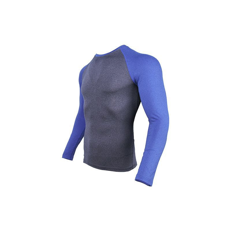 European and American running fitness men's long-sleeved quick-drying breathable long T-shirt