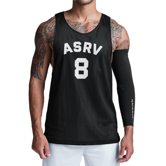 European and American loose large size mesh quick-drying breathable sports sleeveless t-shirt