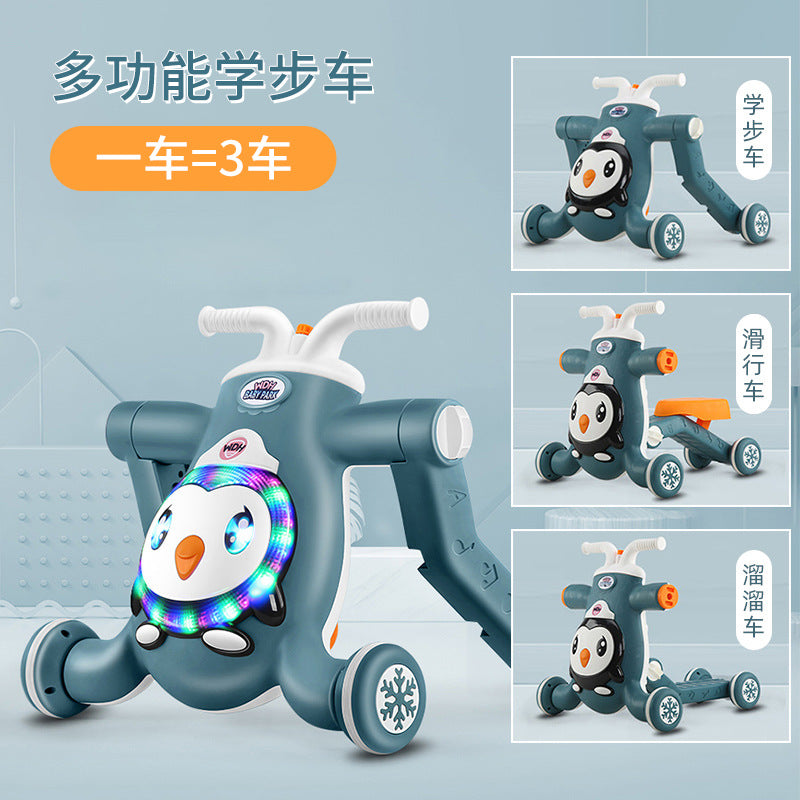 Baby walker trolley children anti-rollover anti-o-leg three-in-one multifunctional walker baby toy