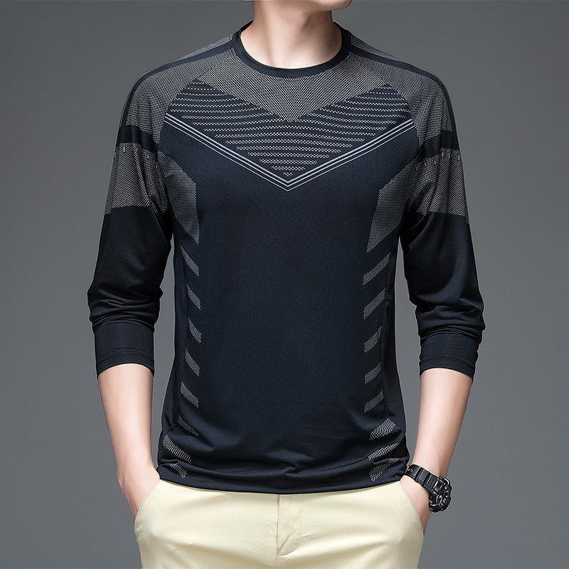 European and American breathable bottoming shirt stretch casual sports T-shirt