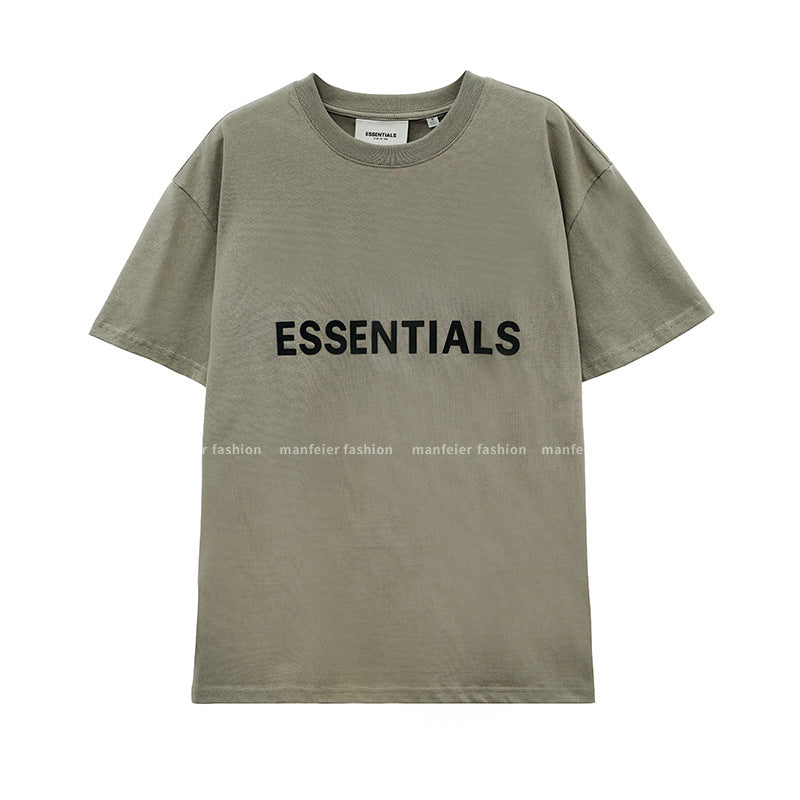 FOG FEAR OF GOD double-line ESSENTIALS chest letter high street short-sleeved T-shirt men and women trend couple