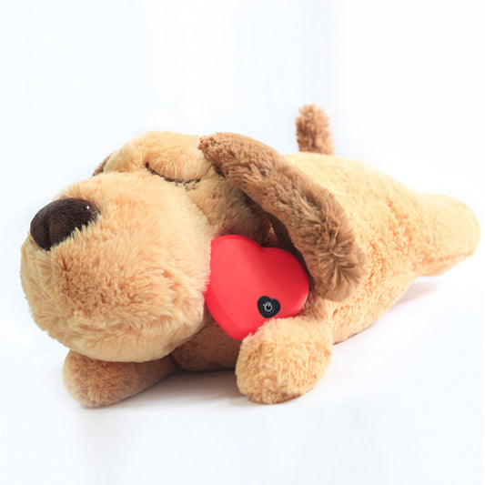 Cross-border pet anxiety accompany sleep toy dog interaction plush heartbeat cat toy pet toy