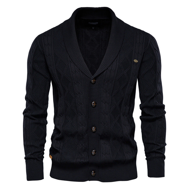 Japanese cardigan men's V-neck long-sleeved sweater jacket