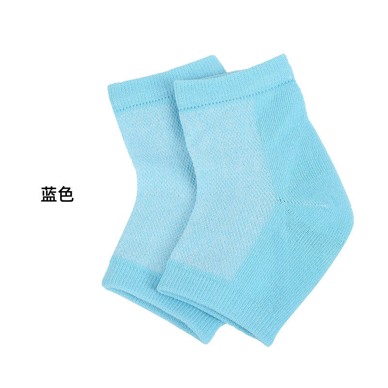 Mesh gel anti-drying heel socks heel protection socks moisturizing men's and women's rear socks breathable sweat-absorbing