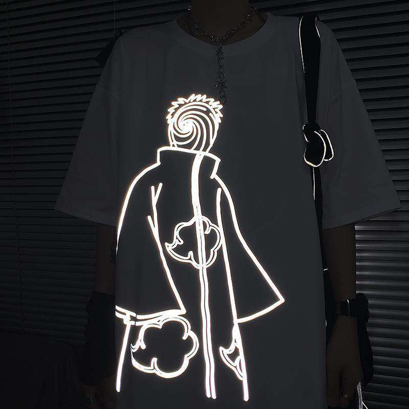 New reflective dark Naruto belt soil loose short-sleeved T-shirt