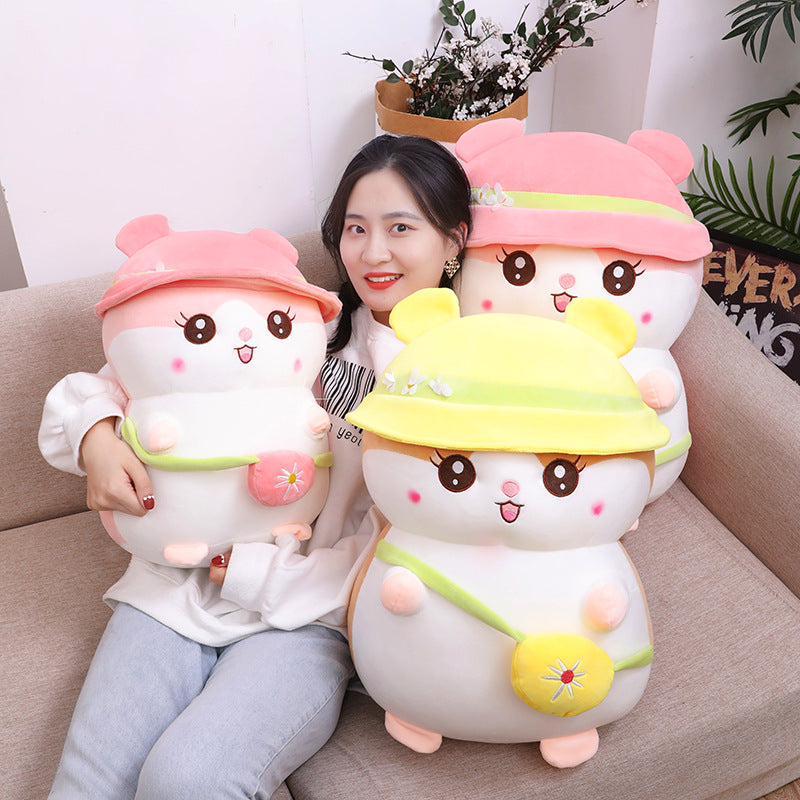 Cute Hamster Plush Toy Creative Doll Ragdoll Girls Sleeping Bed Super Soft Pillow Children's Gift