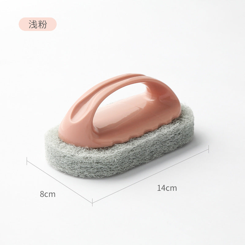 Nordic plain color with handle sponge stove brush kitchen bathroom multi-function pot-washing tile bathtub brush