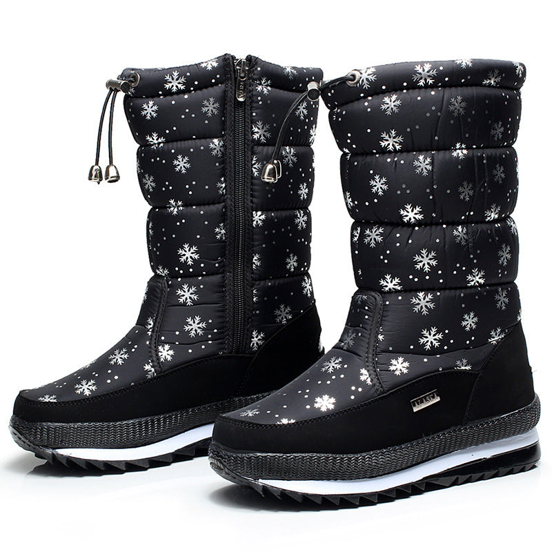 New Snow Boots Women Waterproof Thick Cotton Shoes