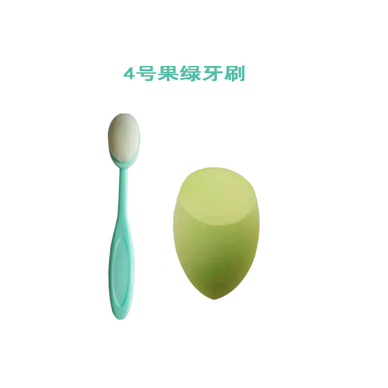 Jincheng stock 4 multicolor toothbrush makeup brush foundation makeup brush portable flexible makeup brush