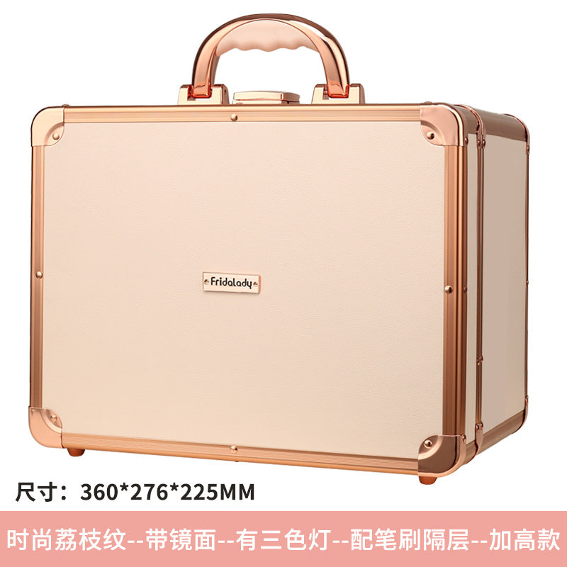 Cosmetic storage bag high-end suitcase with makeup artist professional makeup box portable large-capacity storage box simple female