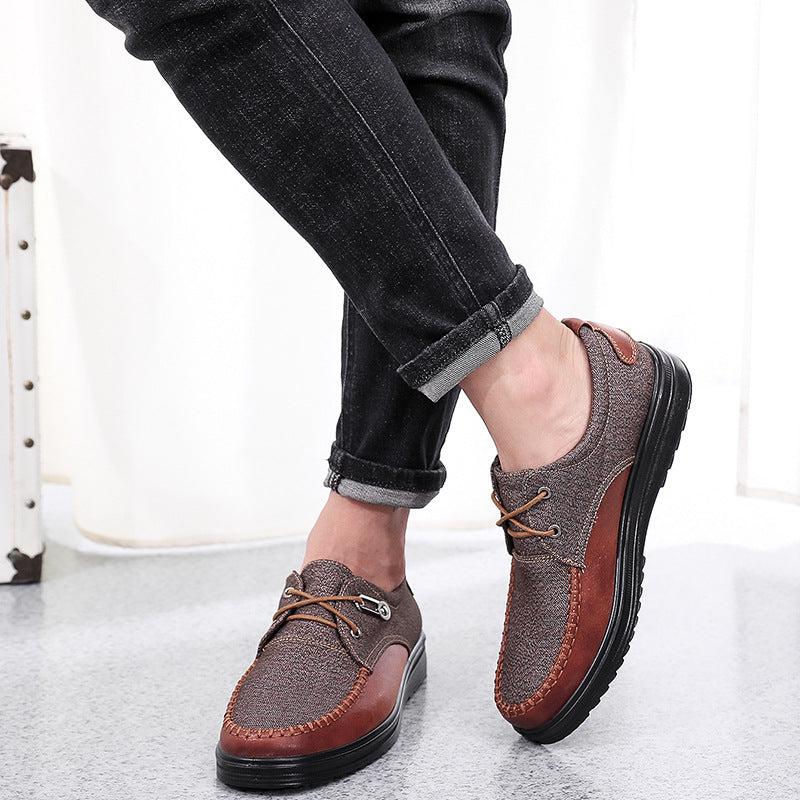 Low-top casual soft-soled men's single shoes