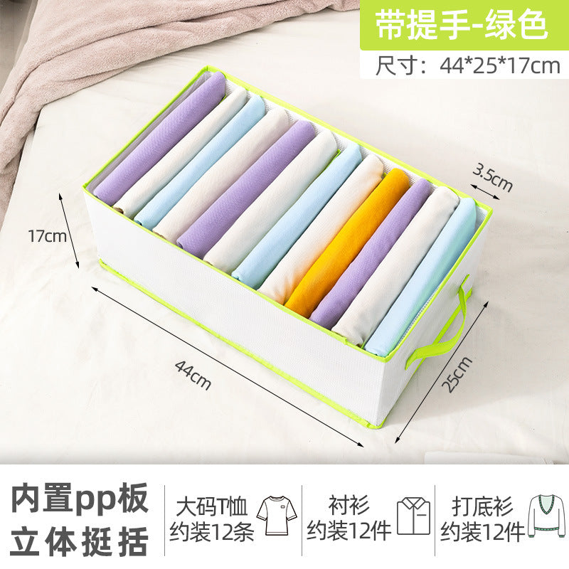 Wardrobe trousers clothes storage layered divider drawer storage box box household folding clothes sorting bag