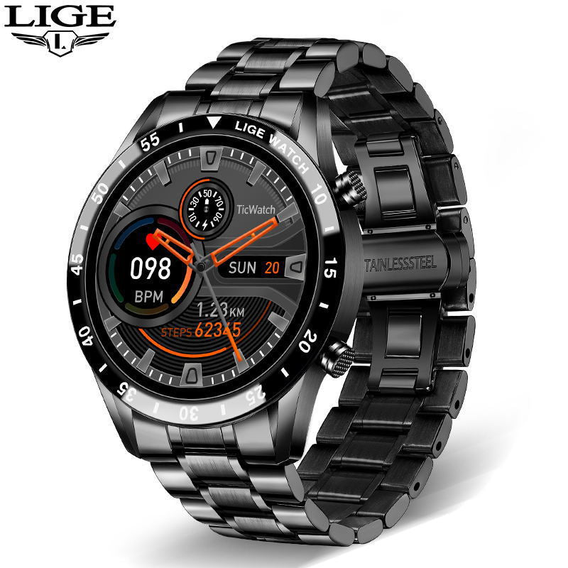 LIGE/Lige's new smart watch upgrade smart wearable watch pedometer heart rate blood oxygen detection