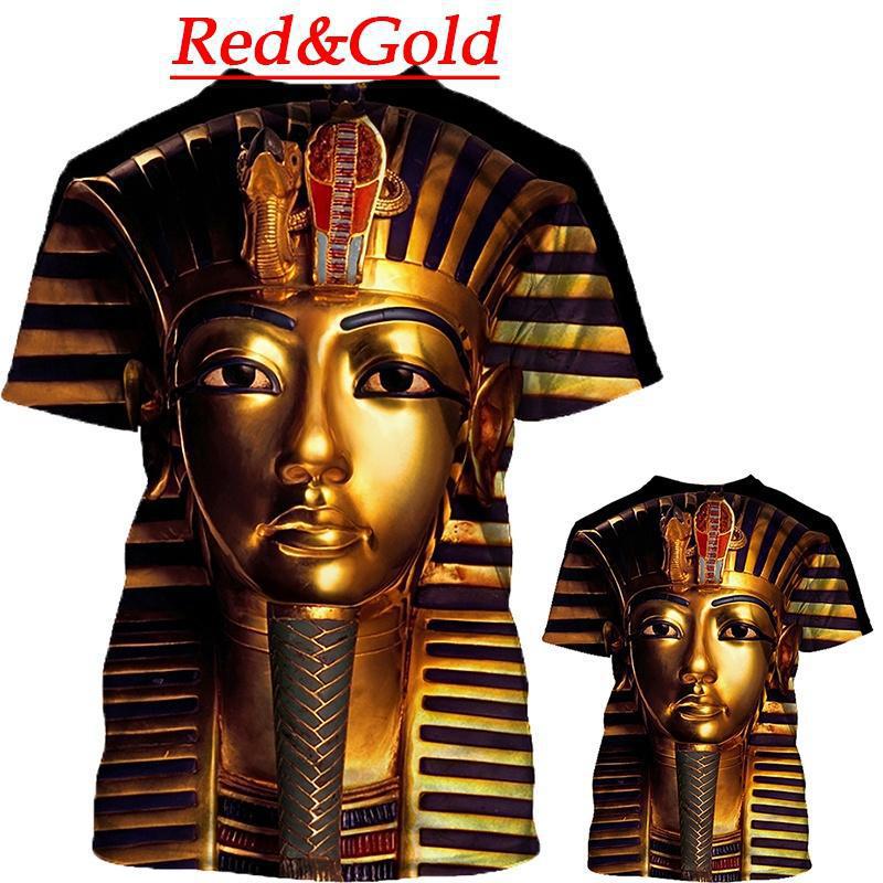 3D digital printing T-shirt Egyptian Pharaoh short-sleeved top men's t-shirt