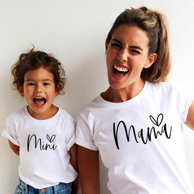 European and American family accessory clothing mom baby mom and me t-shirt