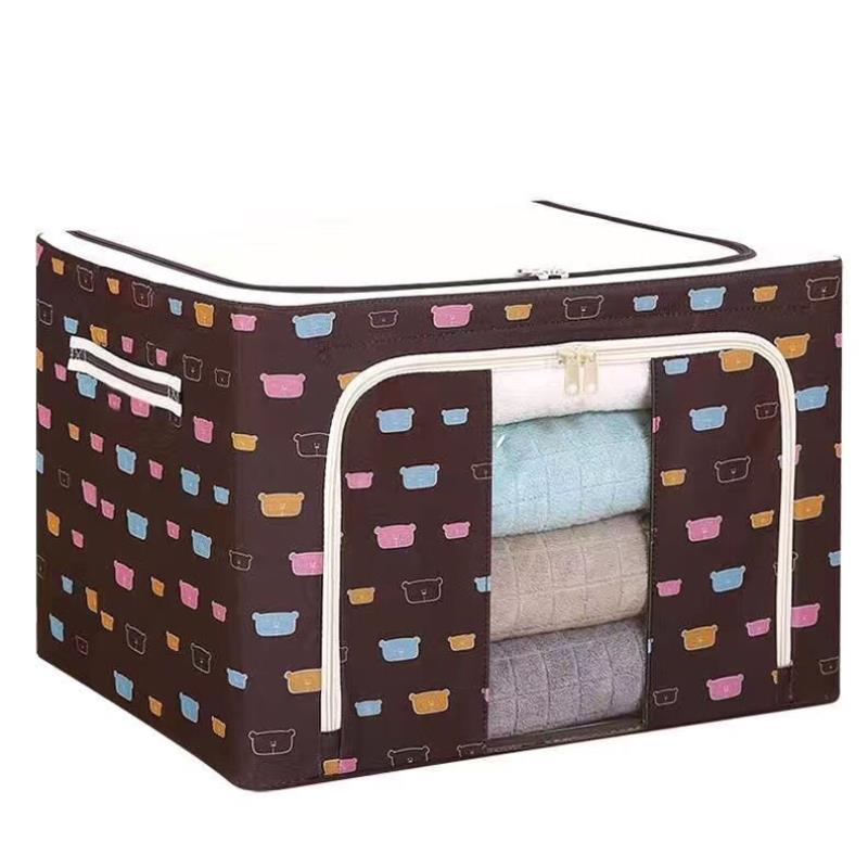 Large storage box for clothes Oxford cloth spinning cotton quilt bag Fabric storage box Covered folding closet storage box