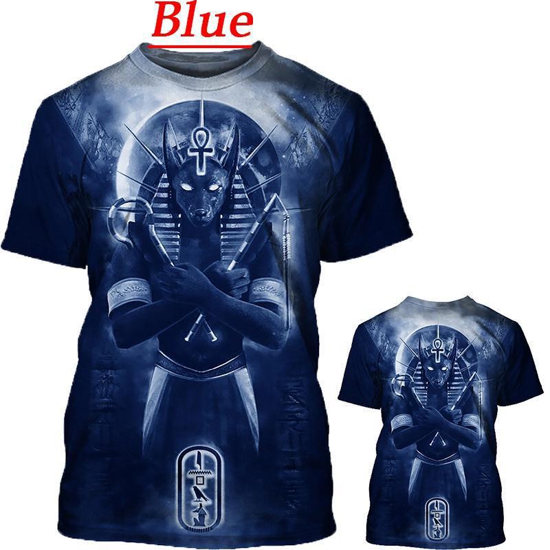 3D digital printing T-shirt Egyptian Pharaoh short-sleeved top men's t-shirt