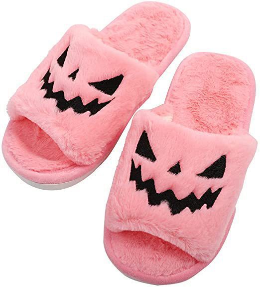 European and American plush comfortable open-toed outer wear plush slippers