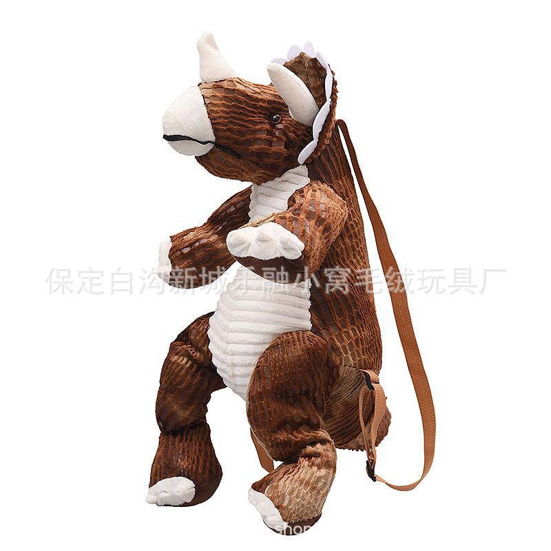 New simulation dinosaur plush toy children's backpack cartoon dinosaur bag mobile phone bag