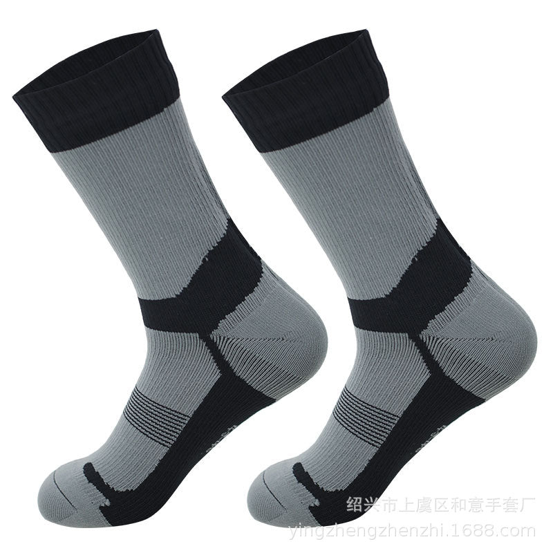 Outdoor skiing wading sports warm breathable waterproof socks adventure mountaineering cycling mid-tube waterproof sports socks