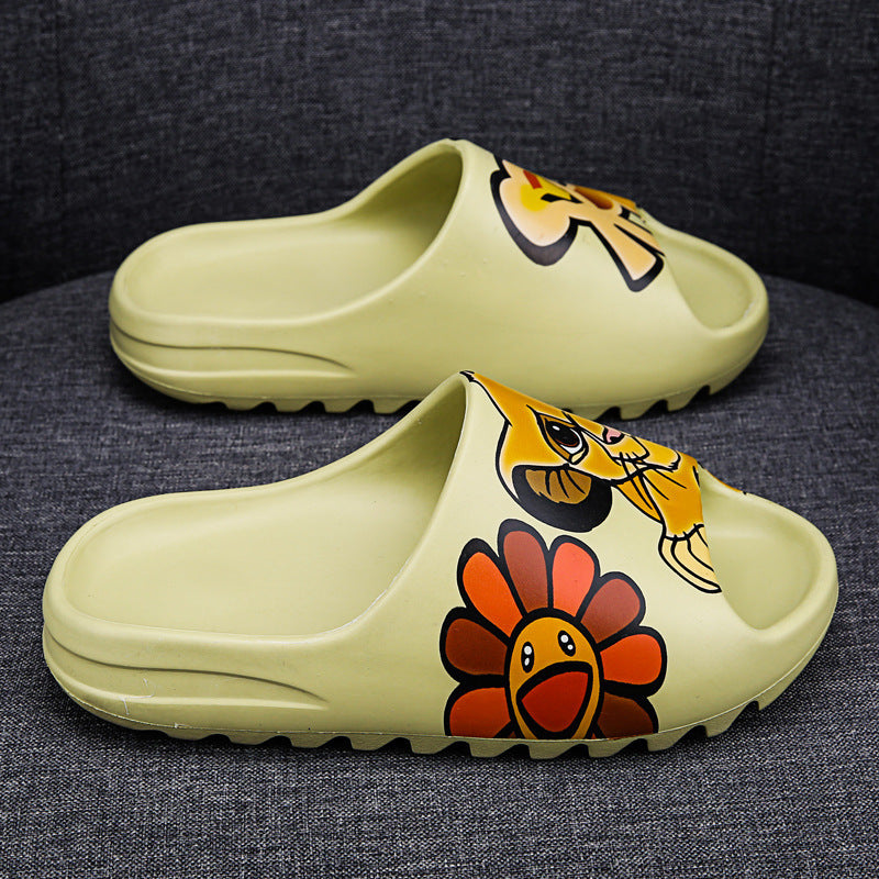 European and American grandpa coconut fish shoes Sesame Street indoor flip-flop beach eva male slippers