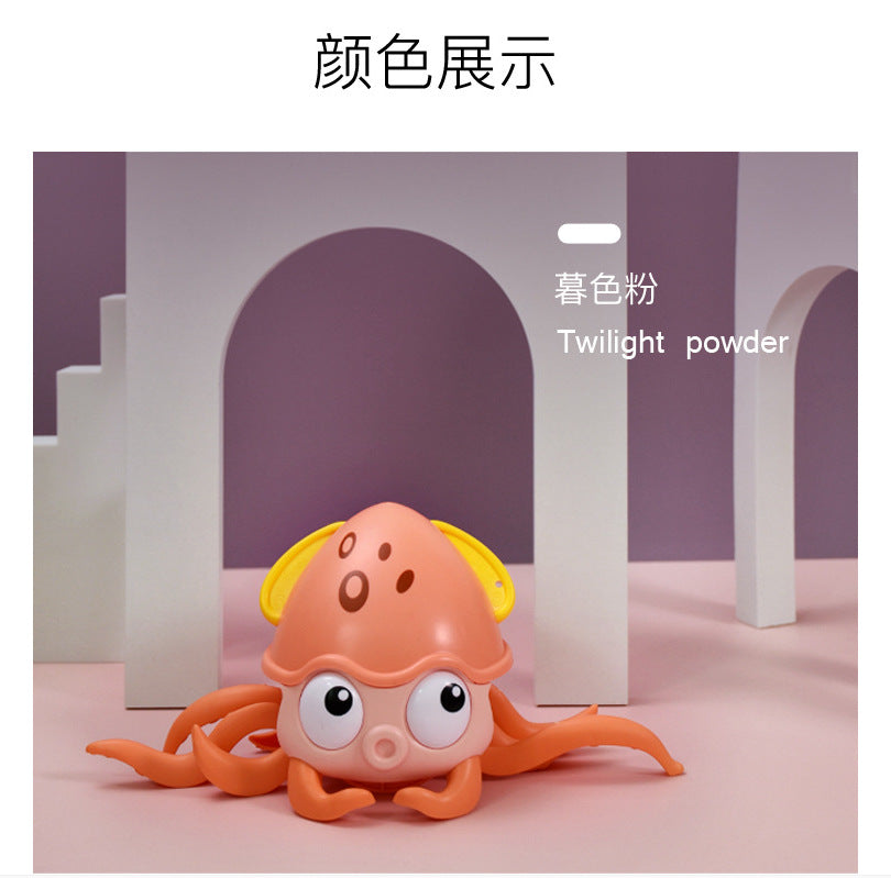 Newly revealed baby bathing net celebrity toy octopus walking octopus playing in water toys pull string crawling octopus