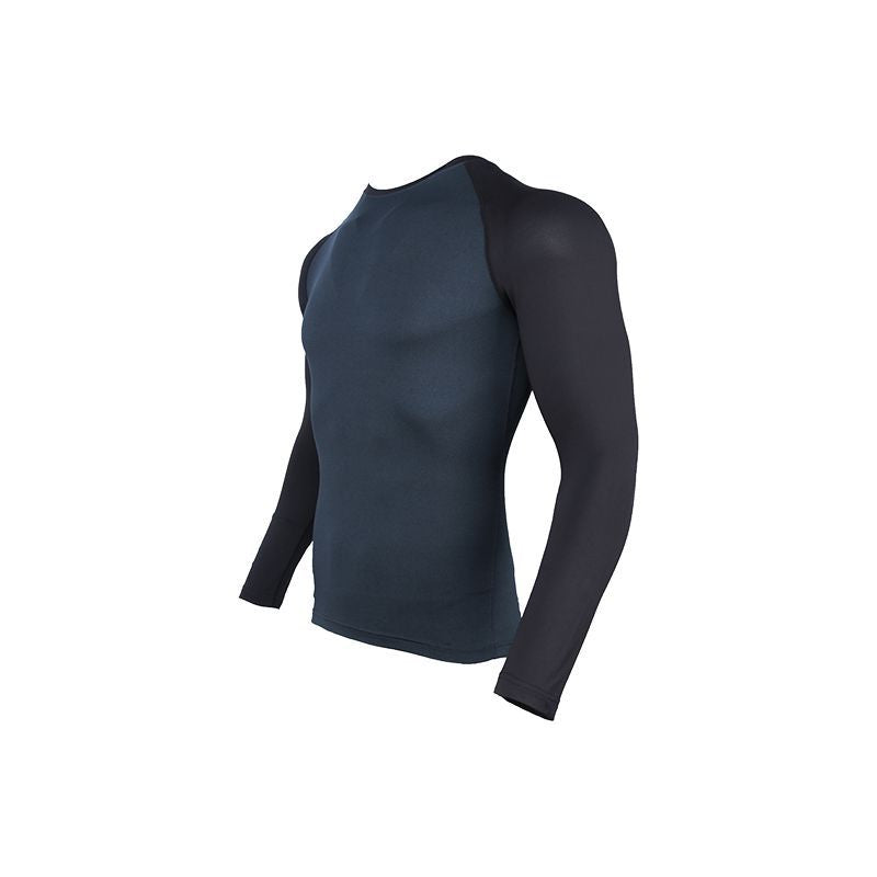 European and American running fitness men's long-sleeved quick-drying breathable long T-shirt