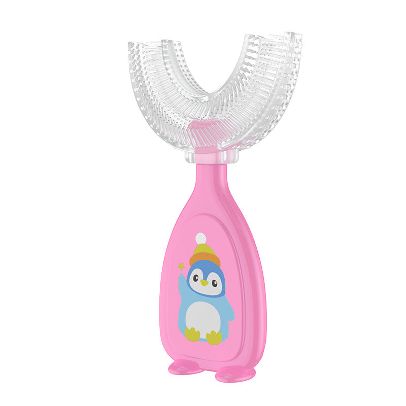 New manual children's U-shaped toothbrush silicone toothbrush baby mouth oral cleaning manual U-shaped children's toothbrush