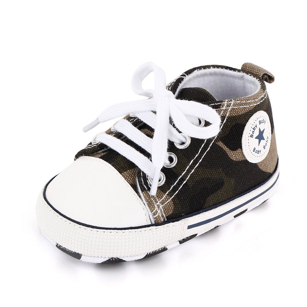 Baby shoes soft bottom star canvas toddler shoes
