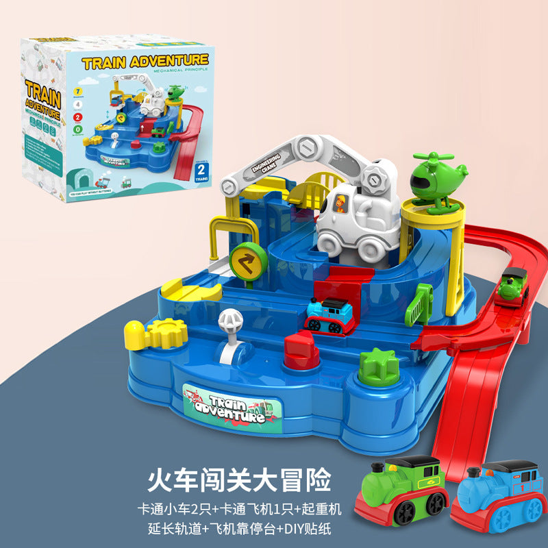 Car Adventure Train Rail Car Cross-border Hot-selling Children's Toy