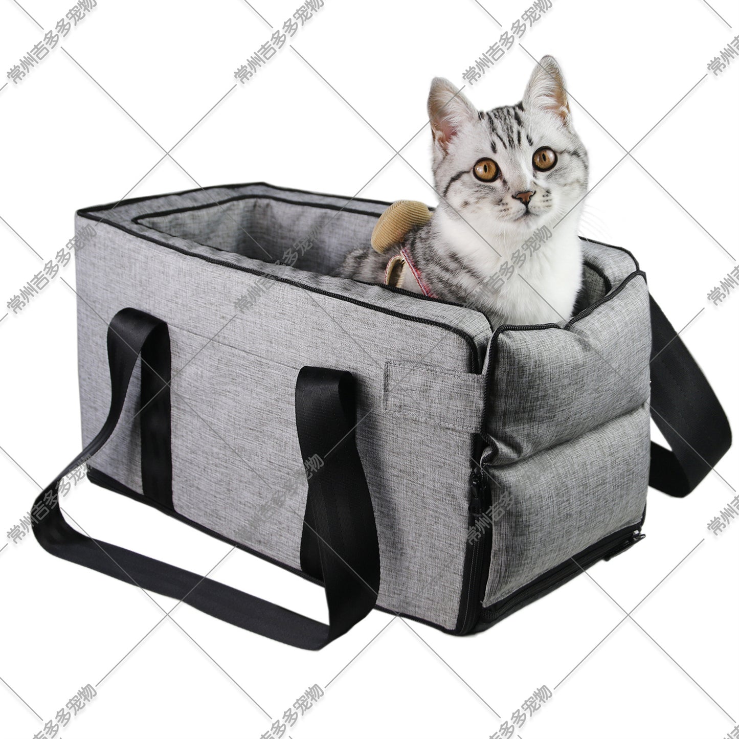 Pet new portable car dual-use cat and dog kennel  folding storage central control pet car