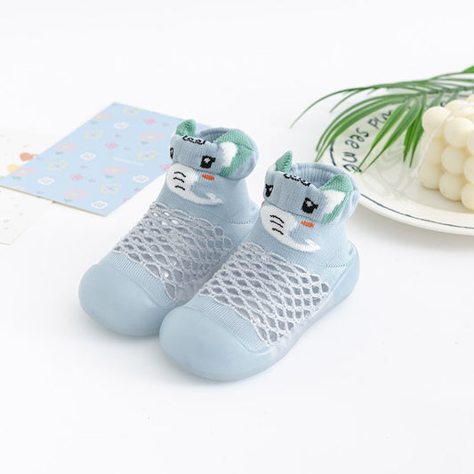 Mid-tube large mesh animal socks shoes baby indoor non-slip soft bottom socks shoes