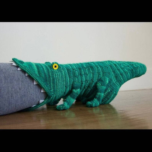Christmas Knit Crocodile Socks Knit Crocodile Socks Creative Socks