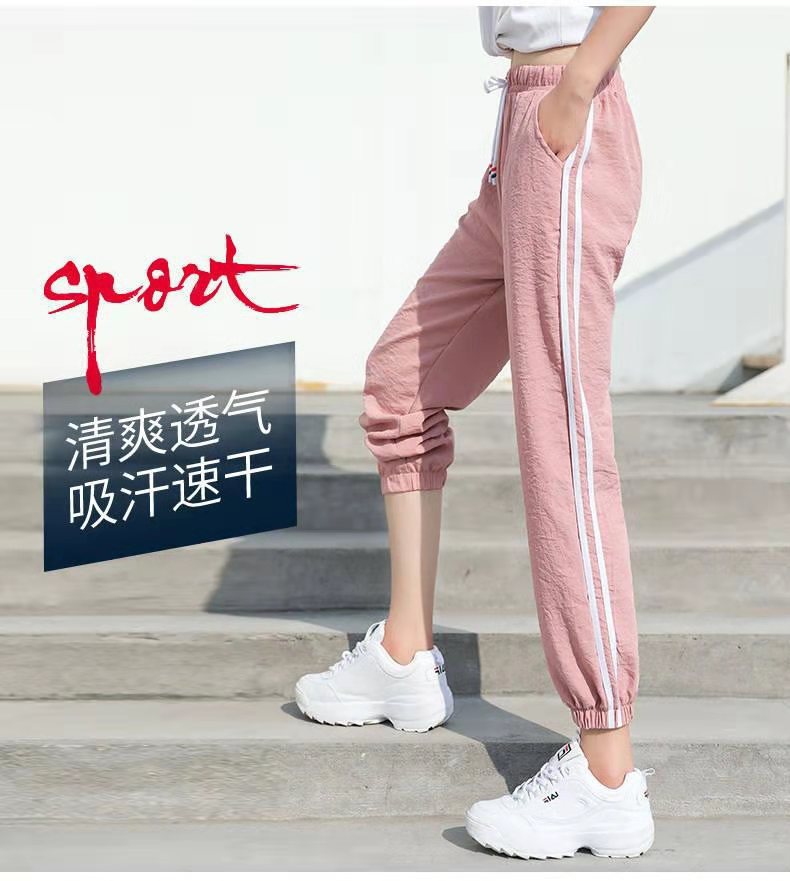 Plus velvet thickened warm sports imitation lamb velvet pants ladies students Korean version of harem pants