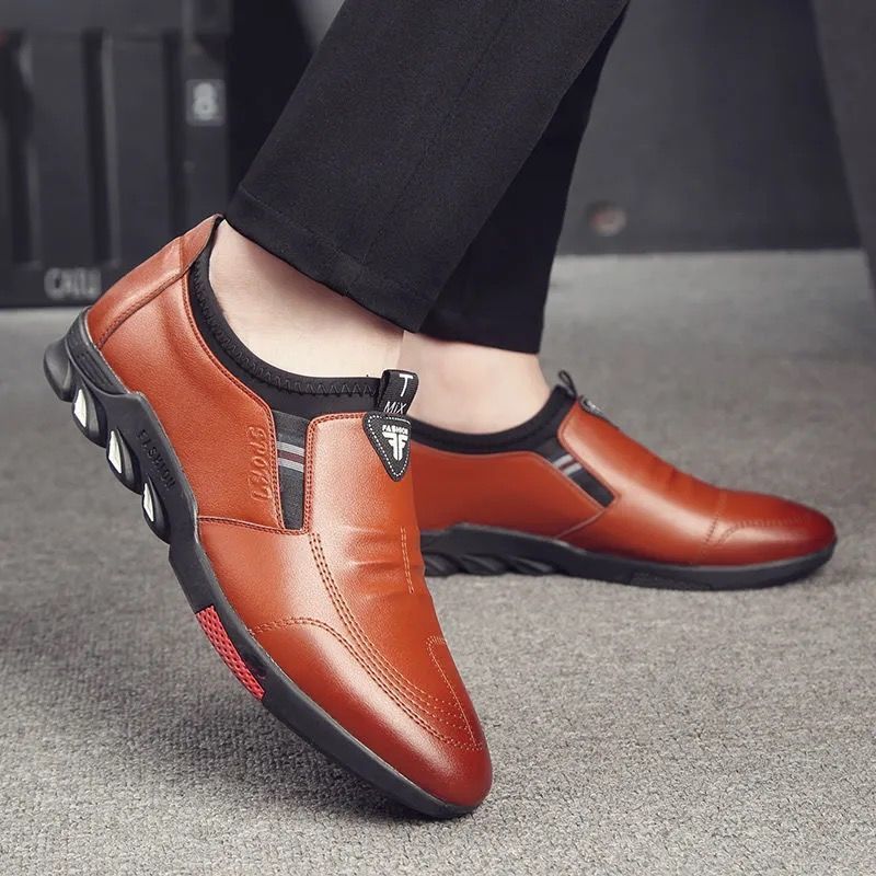 European and American soft leather shoes breathable business shoes