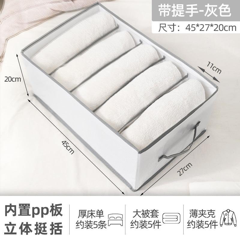 Wardrobe trousers clothes storage layered divider drawer storage box box household folding clothes sorting bag