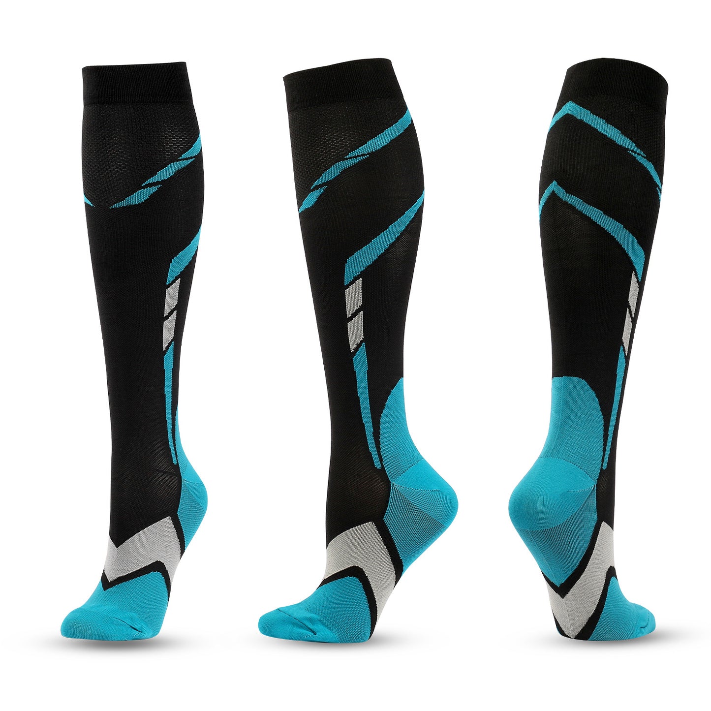 New men's and women's sports compression socks multicolor outdoor running long tube compression socks