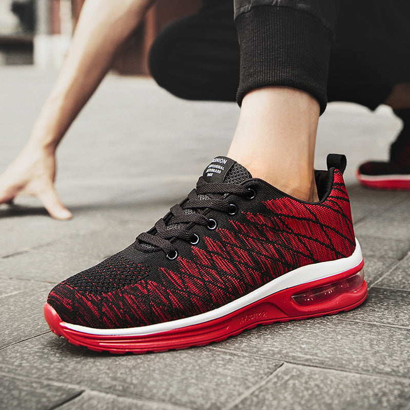 Fashion breathable comfortable flying woven casual sports shoes