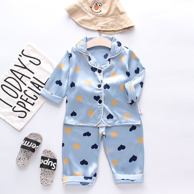 New children's autumn long pajamas, many bear suits, comfortable and cute pajamas sets